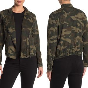 Blank NYC XS camo military moto jacket